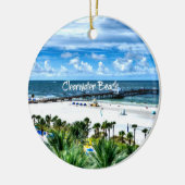 Schöner Strand von Clearwater, Florida Keramik Ornament (Links)
