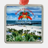 Schöner Strand von Clearwater, Florida Ornament Aus Metall (Vorne)