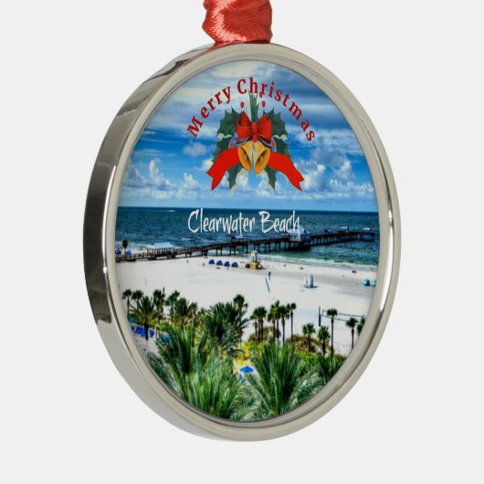 Schöner Strand von Clearwater, Florida Ornament Aus Metall (Rechts)