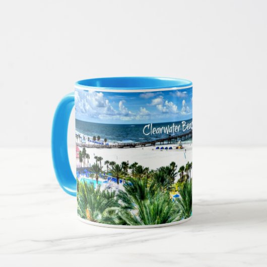 Schöner Strand von Clearwater, Florida Tasse (Vorderseite Links)