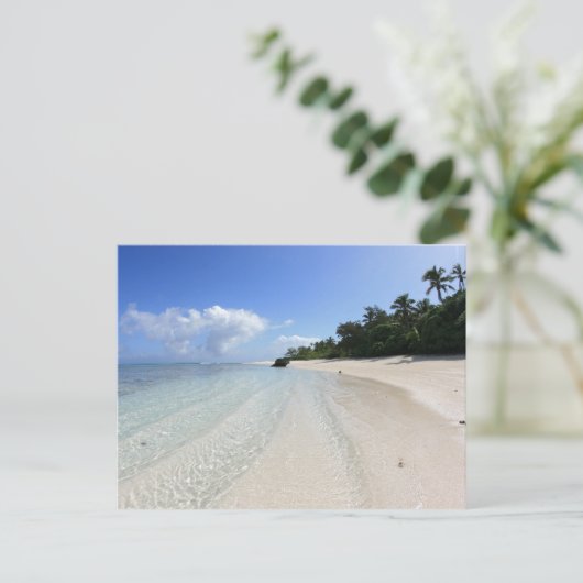 schöner Strand von Tonga Postkarte (Stehend Vorderseite)
