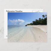 schöner Strand von Tonga Postkarte (Vorne/Hinten)