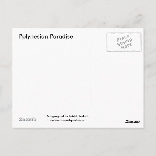 schöner Strand von Tonga Postkarte (Rückseite)