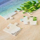 Schöner Strand von Tropical Island mit Palmen Puzzle (Seite)