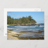 Schöner Strand von Turtle Bay Ocean Beach Oahu Haw Postkarte (Vorne/Hinten)