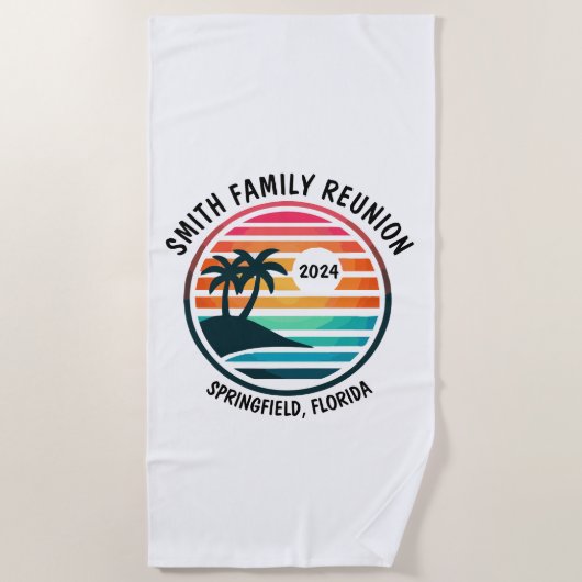 Schöner Strand, Wiedersehen für Familien, individu Strandtuch (Vorderseite)