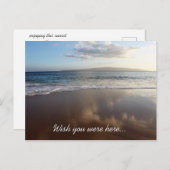 Schöner Strand wünscht Sie wären hier Postkarte (Vorne/Hinten)