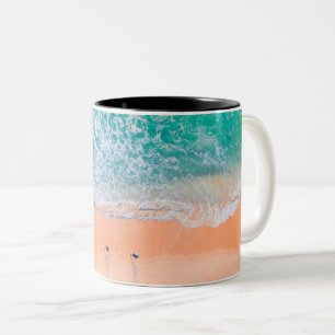 Schöner Strand Zweifarbige Tasse