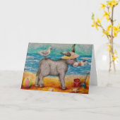 Schöner Stranddonkey Karte (Gelbe Blume)