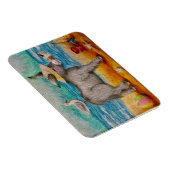 Schöner Stranddonkey Magnet (Rechte Seite)