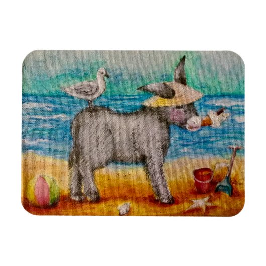 Schöner Stranddonkey Magnet (Horizontal)