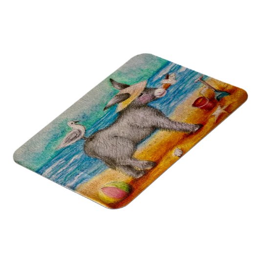 Schöner Stranddonkey Magnet (Linke Seite)