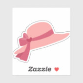 Schöner Strandhut Aufkleber (Blatt)