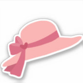 Schöner Strandhut Aufkleber (Vorderseite)
