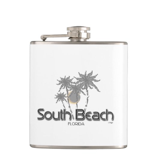Schöner Südstrand, Florida Flachmann (Vorderseite)