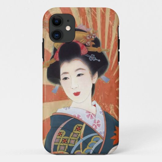 Schöner Sun Rays japanischen Fall der Geisha Case-Mate iPhone Hülle (Rückseite)
