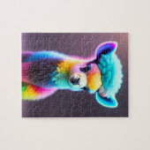 Schöner, süßer Niedlicher Fluffy Little Llama Puzzle (Horizontal)