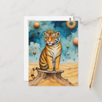 Schöner süßer Tiger in einer goldenen Krone