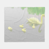 Schöner Swan Lake Fleecedecke (Vorderseite (Horizontal))