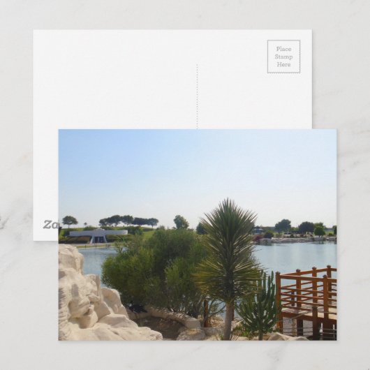 schöner Tag am Teich Postkarte (Vorne/Hinten)