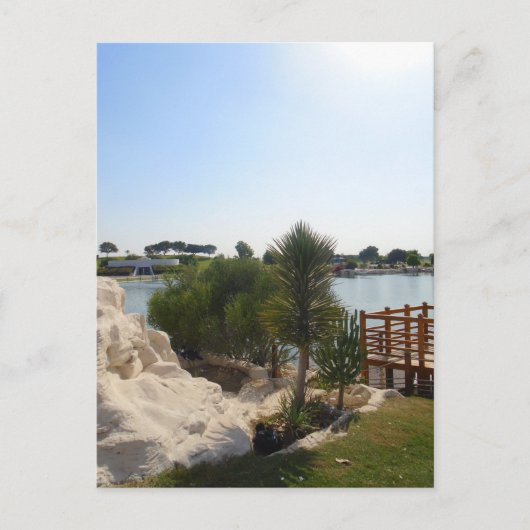 schöner Tag am Teich Postkarte (Vorderseite)