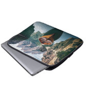 Schöner Tag auf den Bergen Laptopschutzhülle (Vorne Knopf)