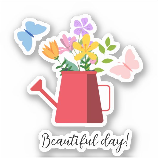 "Schöner Tag" - Aufkleber (Vorderseite)