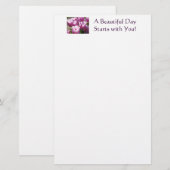 Schöner Tag beginnt mit Ihnen! Schreibwaren Tulips Briefpapier (Vorne/Hinten)
