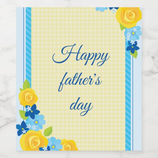 Schöner Tag des Vaters Weinetikett (Einzelnes Label)