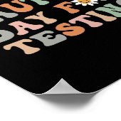 Schöner Tag für den Testtag Groovy Lehrer Poster (Ecke)