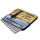 Schöner Tag für Falconry Laptopschutzhülle (Vorne Knopf)