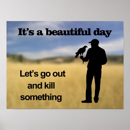 Schöner Tag für Falconry Poster (Vorne)