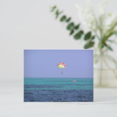 Schöner Tag für Parasailing Postkarte (Stehend Vorderseite)