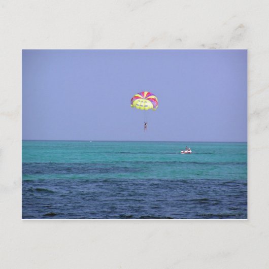 Schöner Tag für Parasailing Postkarte (Vorderseite)