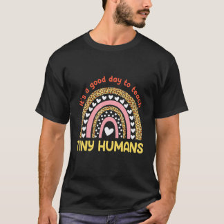Schöner Tag, kleinen Menschen Regenbogen-Kindergar T-Shirt