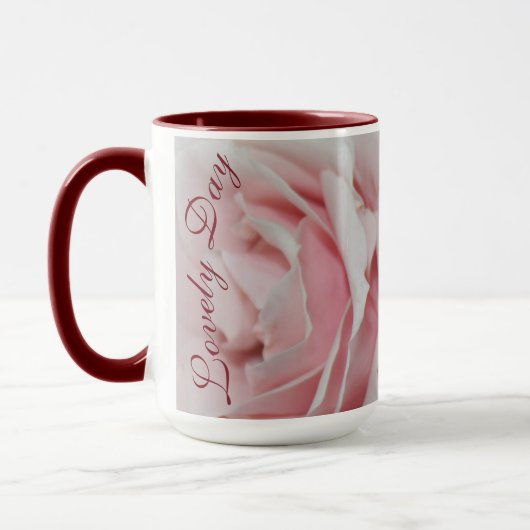 Schöner Tag Pink Rose Kaffee Cup Tasse (Links)