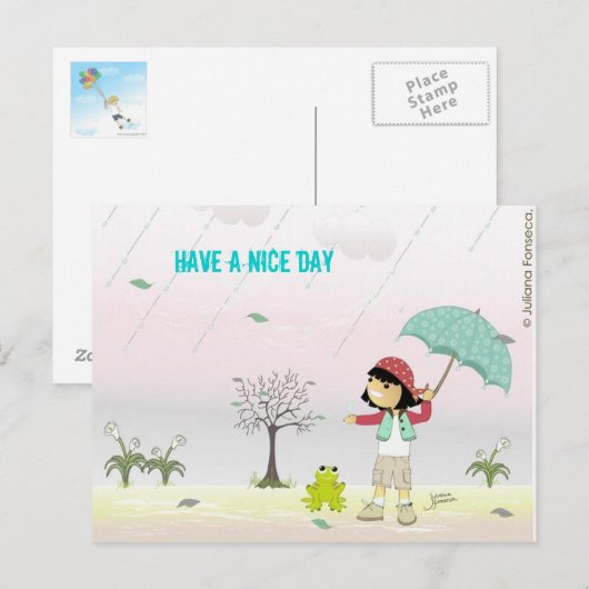 Schöner Tag Postkarte (Vorne/Hinten)