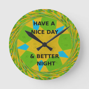 Schöner Tag Runde Wanduhr