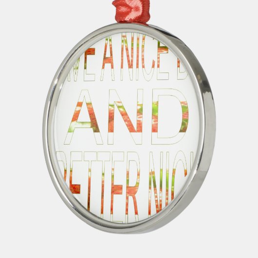 Schöner Tag Silbernes Ornament (Links)