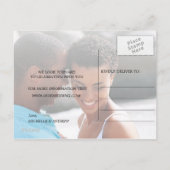 Schöner Tag/Tropeninselstrand Save the Date Ankündigungspostkarte (Rückseite)