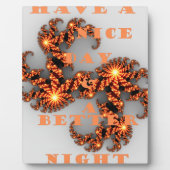 Schöner Tag und eine bessere Nacht Fotoplatte (Vorderseite)