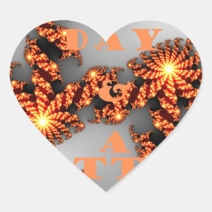 Schöner Tag und eine bessere Nacht Herz-Aufkleber