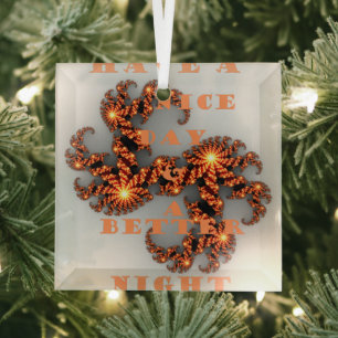 Schöner Tag und eine bessere Nacht Ornament Aus Glas