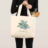 Schöner Tag Vintag Blauer Blumen Tasche (Vorderseite (Produkt))