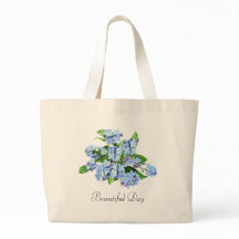 Schöner Tag Vintag Blauer Blumen Tasche