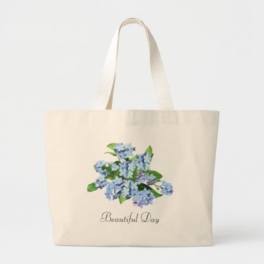 Schöner Tag Vintag Blauer Blumen Tasche (Vorne)