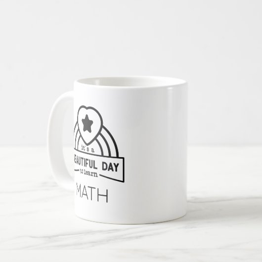 Schöner Tag zum Mathematiklehrer Kaffeetasse (Vorderseite Links)