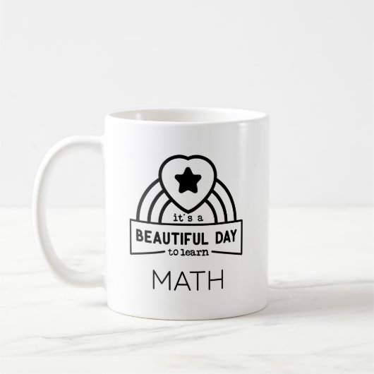 Schöner Tag zum Mathematiklehrer Kaffeetasse (Links)