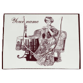 Schöner Tee aus Damengetränken Große Geschenktüte (Vorderseite)