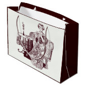 Schöner Tee aus Damengetränken Große Geschenktüte (Rückseite Schrägansicht)